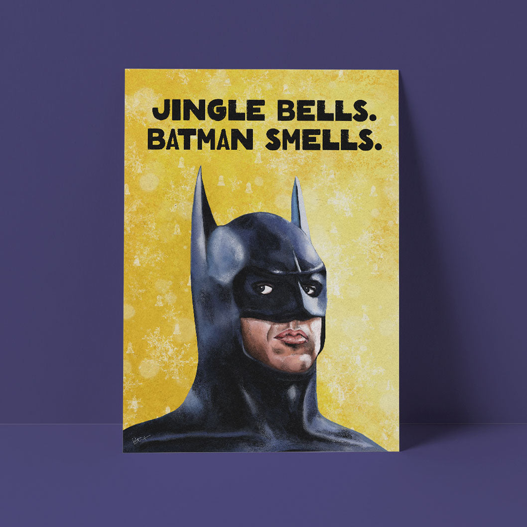 Caped Crusader Christmas Card