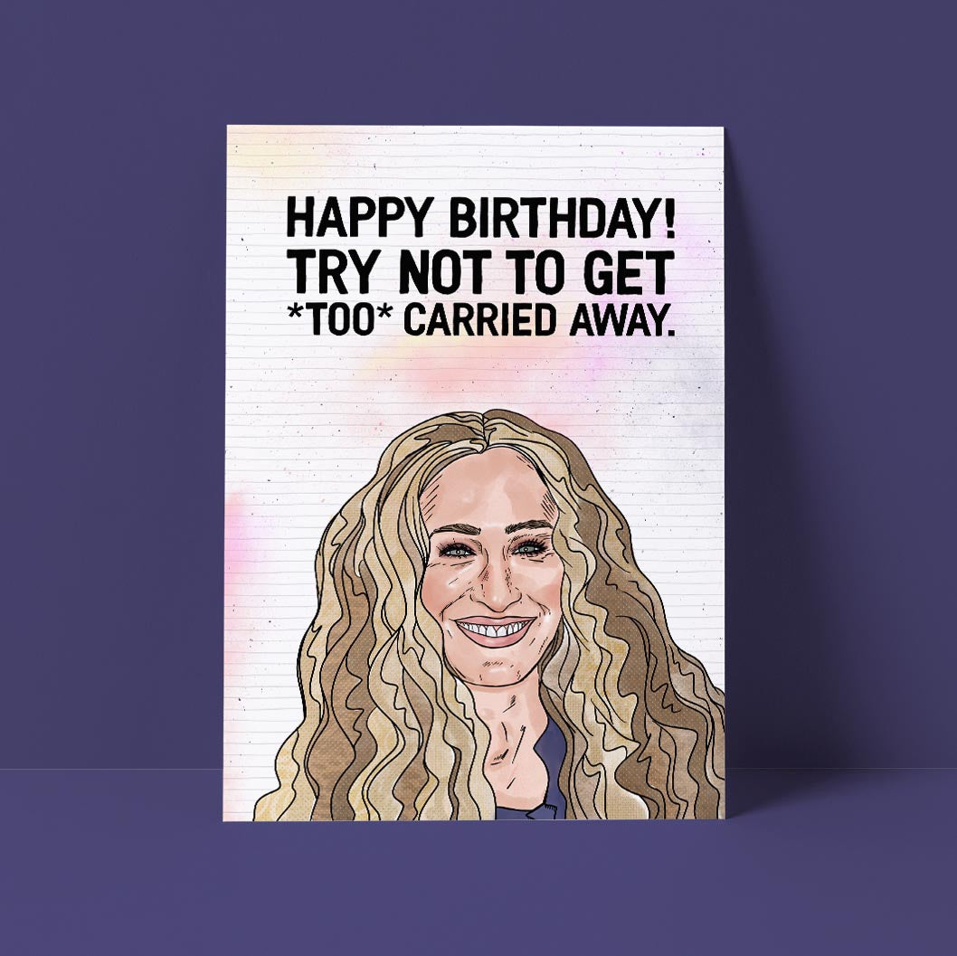 Carried Away Birthday Card