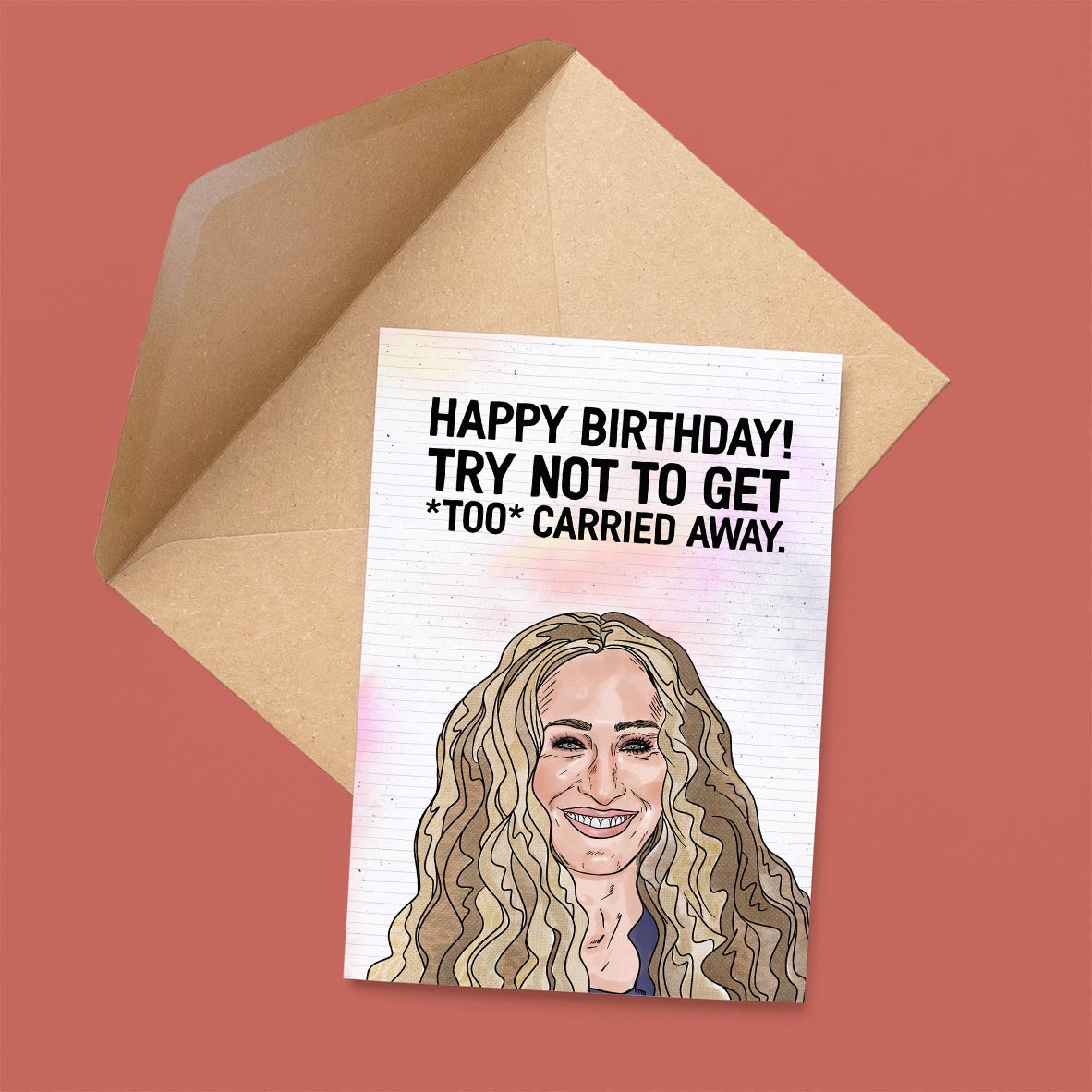 Carried Away Birthday Card