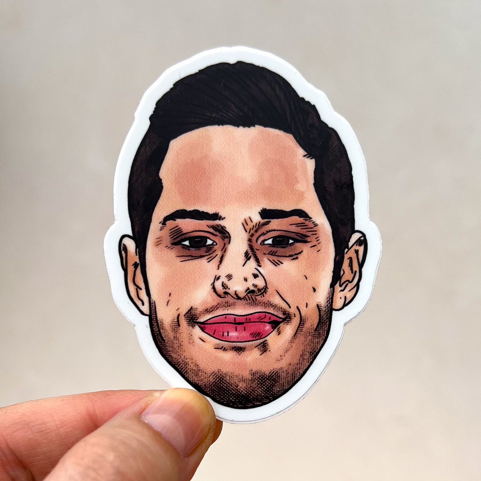 A Pete Davidson sticker. It's just his head. The likeness is remarkably good; you know, for a sticker.