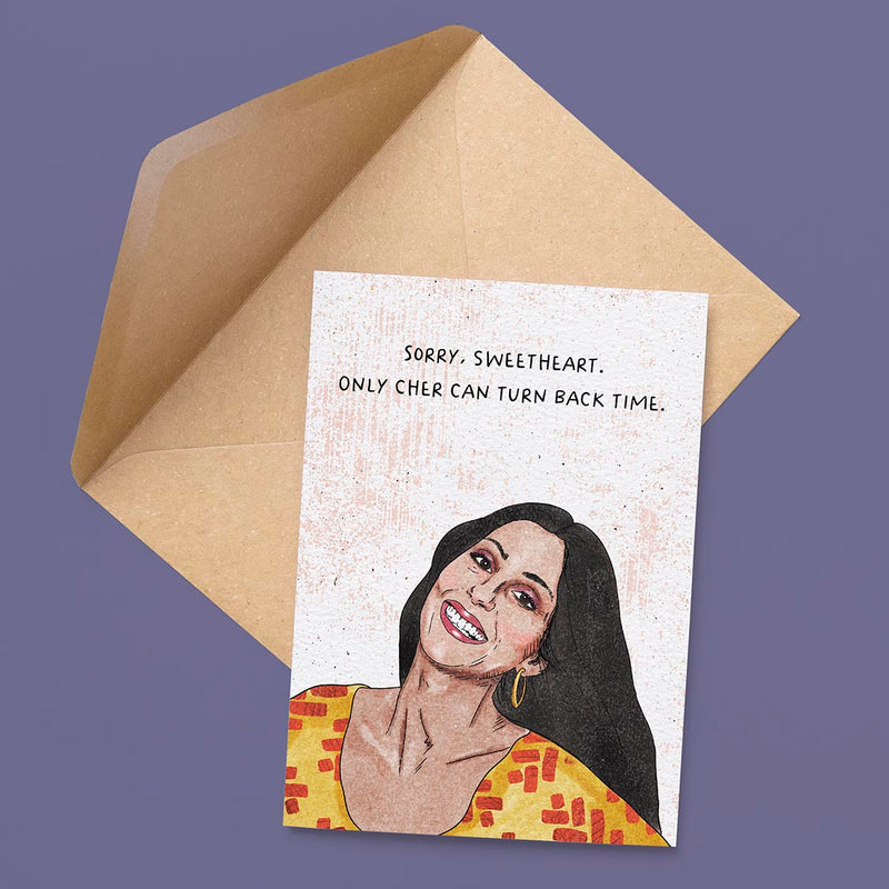 Turn Back Time Birthday Card