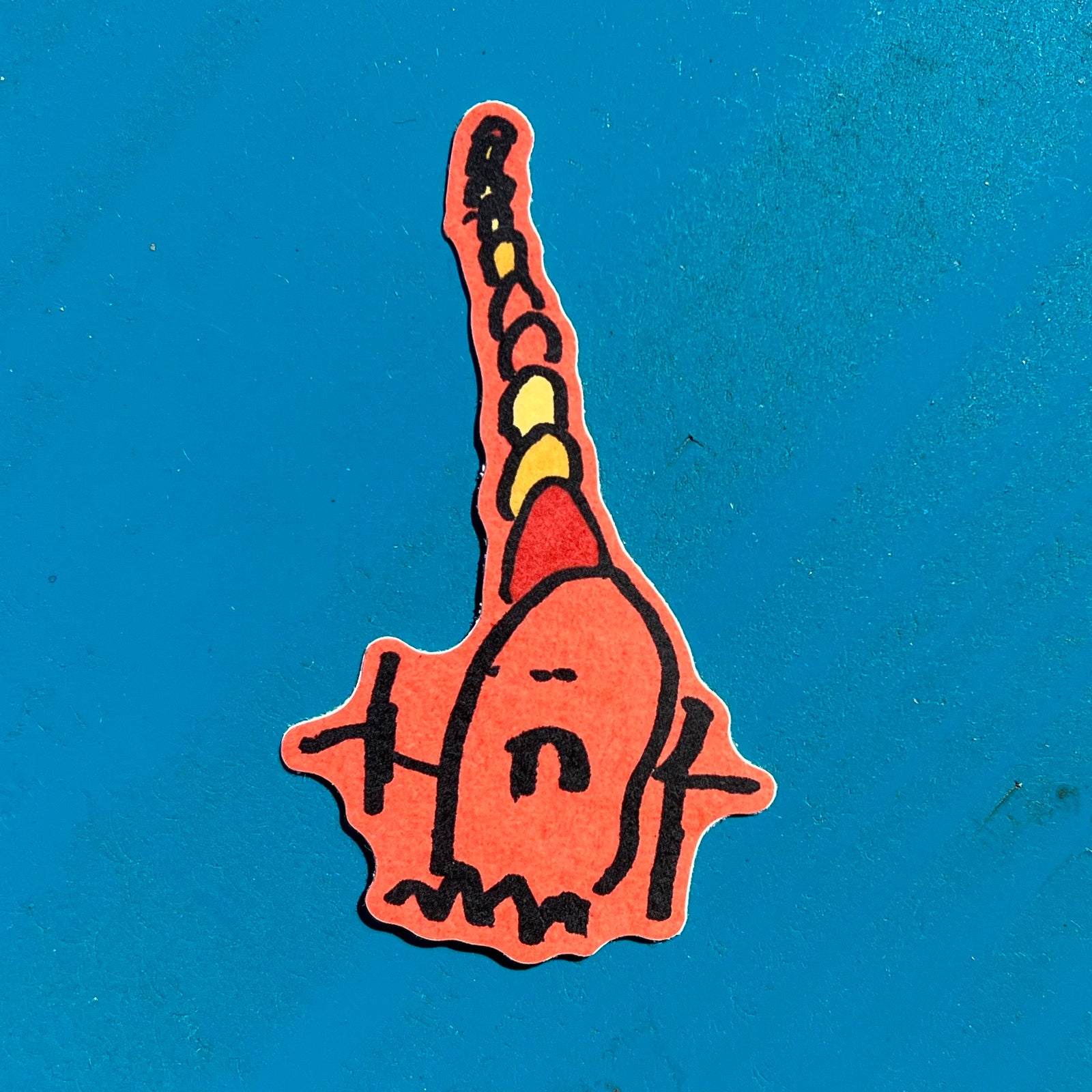 Orange Monster Sticker