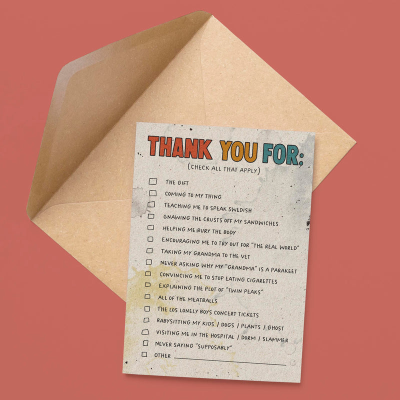 Multipurpose Thank You Card